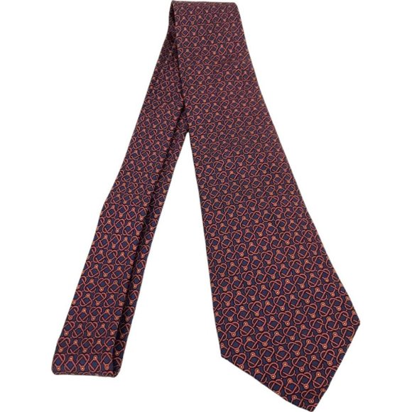 498134S Hermes Tie Multicolor 100% Silk - Picture 1 of 10